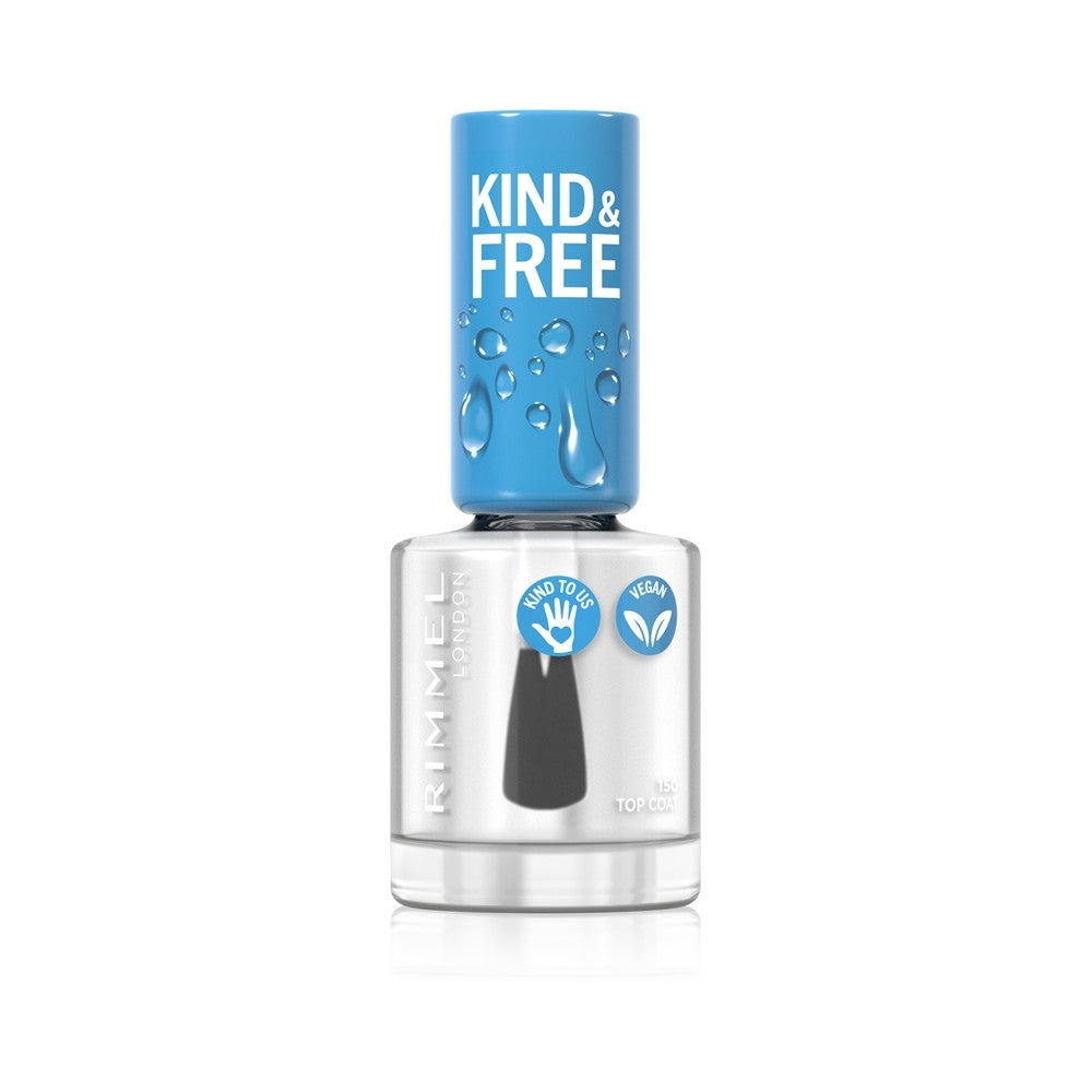 Rimmel Kind & Free Nail Polish 150 Top Coat Herkkä kasvipohjainen koostumus
