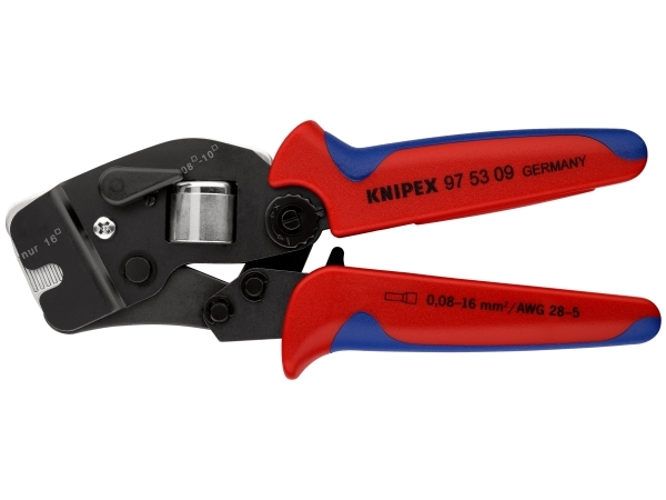 KNIPEX Automaattisesti säätyvät puristuspihdit pääteholkeille, etusisäänviennillä