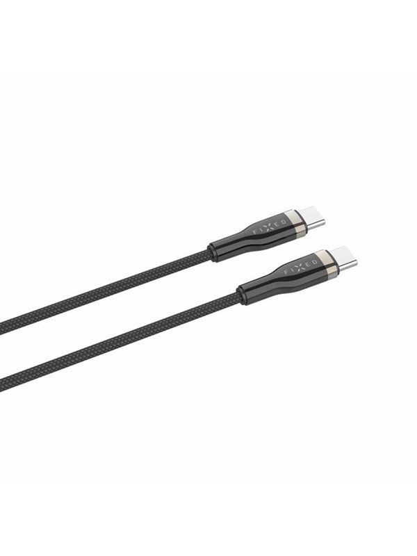 FIXED METAL series 100W - USB-C <-> USB-C - 1.2m - Musta