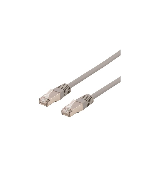 Deltaco Cat6a U/FTP RJ45 0.5m -verkkokaapeli, valkoinen