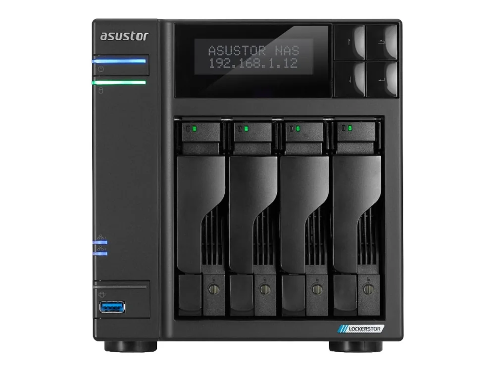 Asustor LOCKERSTOR 4 Gen2+, NAS, pöytätietokone, Intel® Celeron®, N5105, 4 GB, DDR4