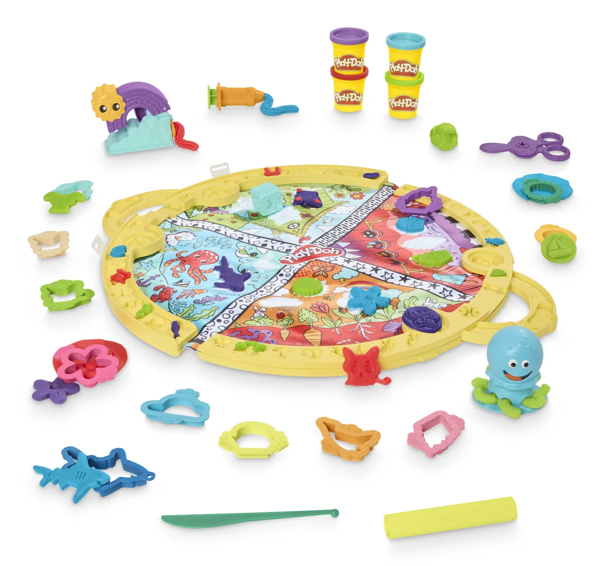 Play-Doh Fold ''n Go Playmat, Lasten askartelusetti, 3 vuosi/vuosia, Monivärinen