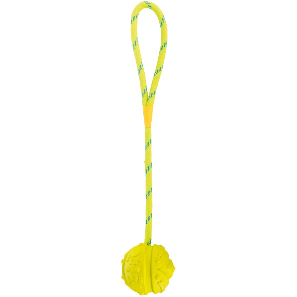Trixie Aqua Toy ball on A rope floatable natural rubber ø 7/35 cm - Assorted