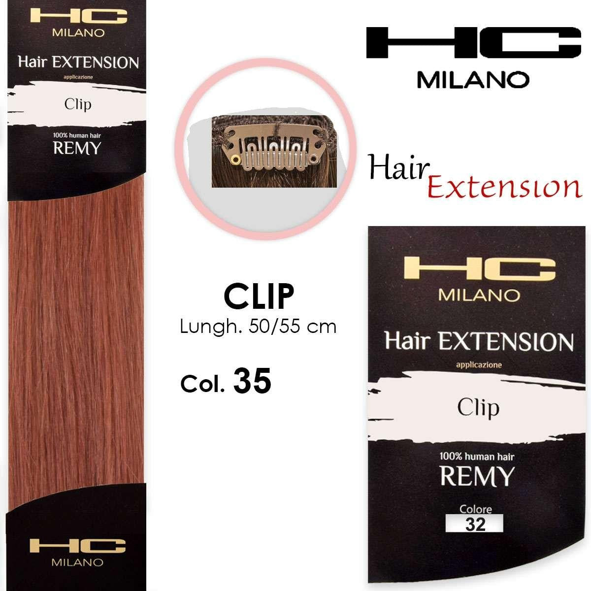 Hc milano jatko 3 remy klipsiä leveys 14-16cm pituus 50cm col.35