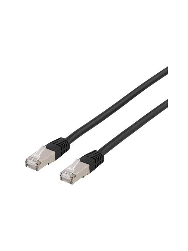 Deltaco Cat6a U/FTP RJ45 1m -verkkokaapeli, musta