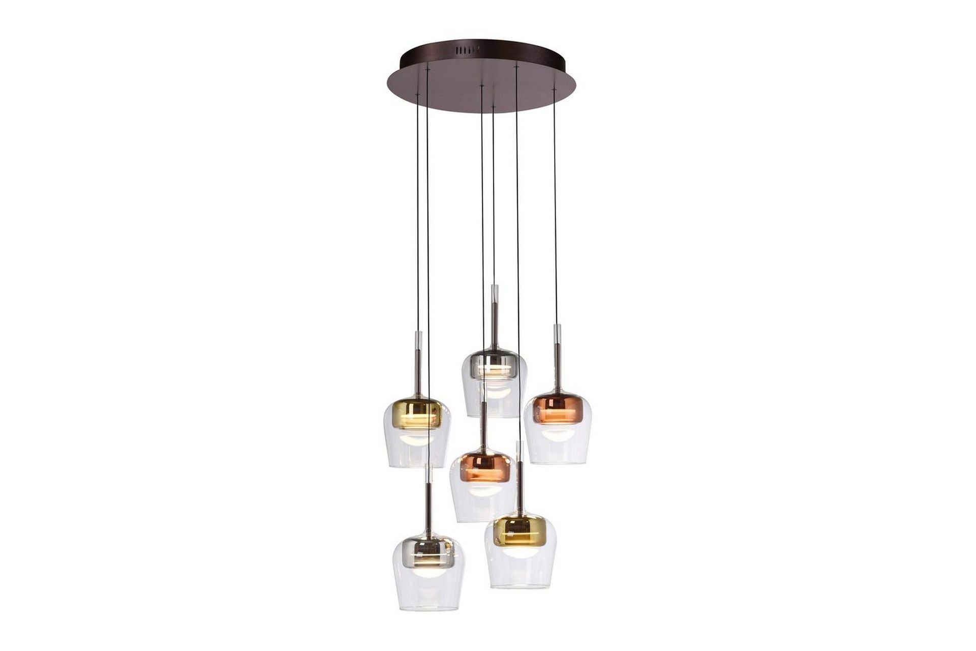 Paul Neuhaus Smart LED-riippuvalaisin Q-Kon monivärinen 6-valo 6 valoa