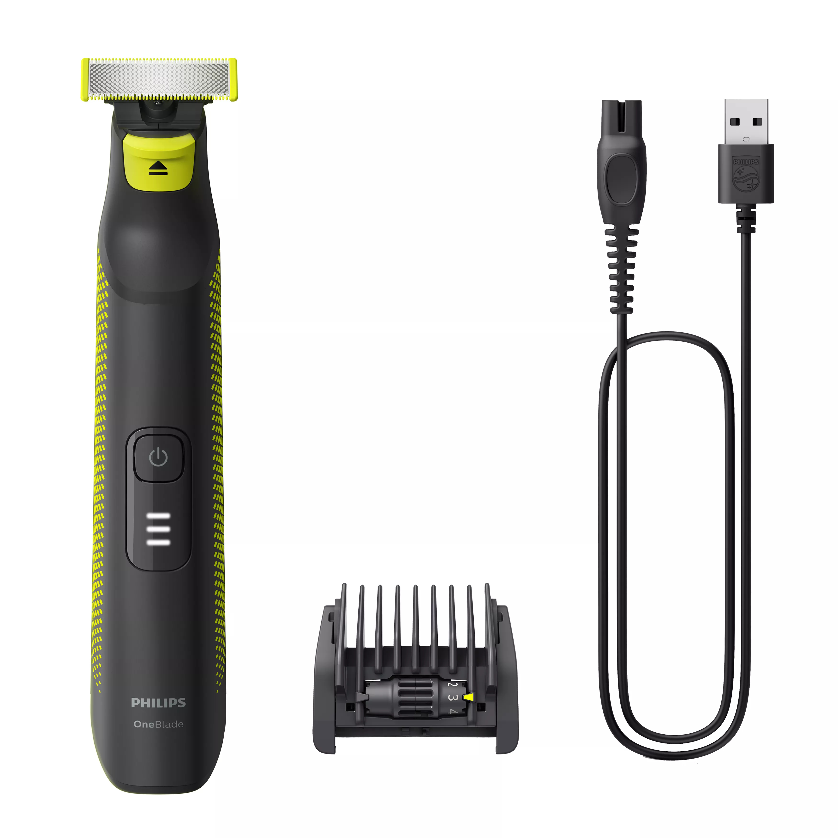 Philips OneBlade Pro QP6506/15 Hiustenleikkuri ja parranajokone, musta/vihreä