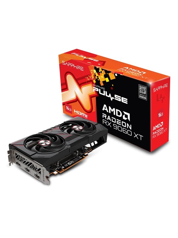 Sapphire Radeon RX 9060 XT Pulse OC - 16GB GDDR6 RAM - Näytönohjaimet