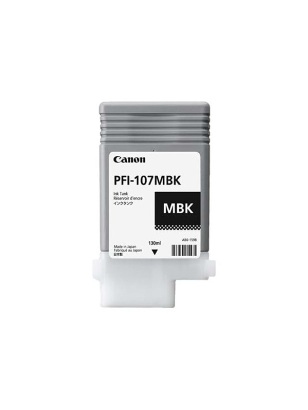 Canon PFI-107 MBK-mustesäiliö, 130 ml, mattamusta