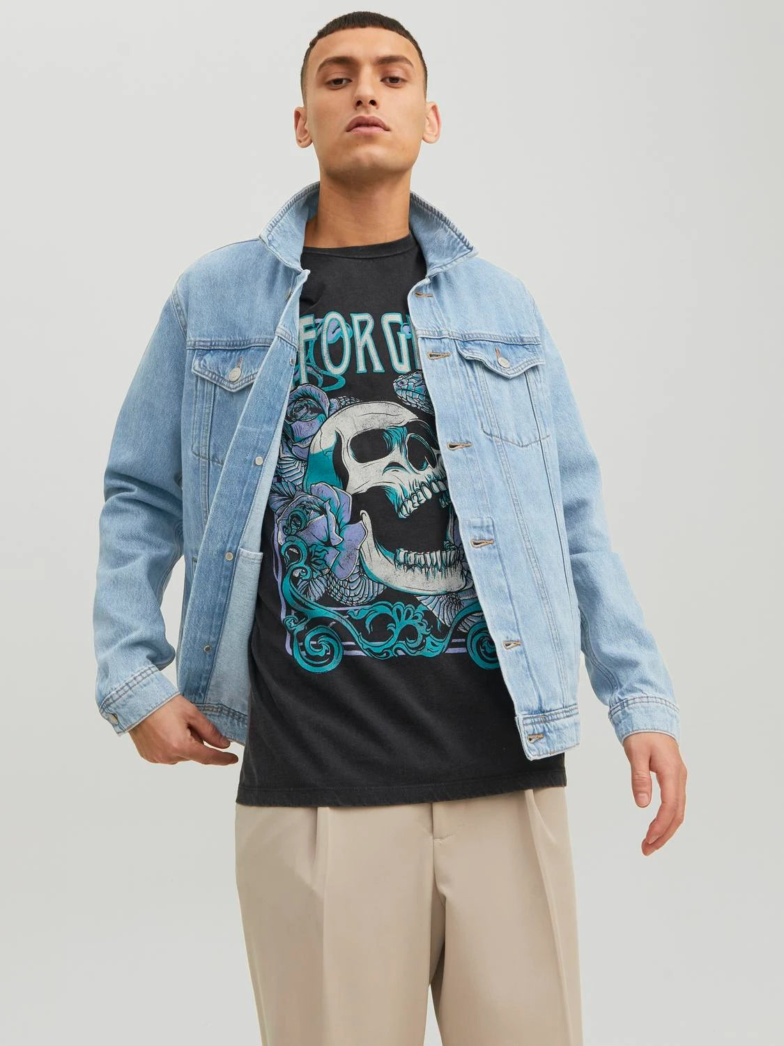 JACK & JONES Välikausitakki 'JJJean' sininen denim