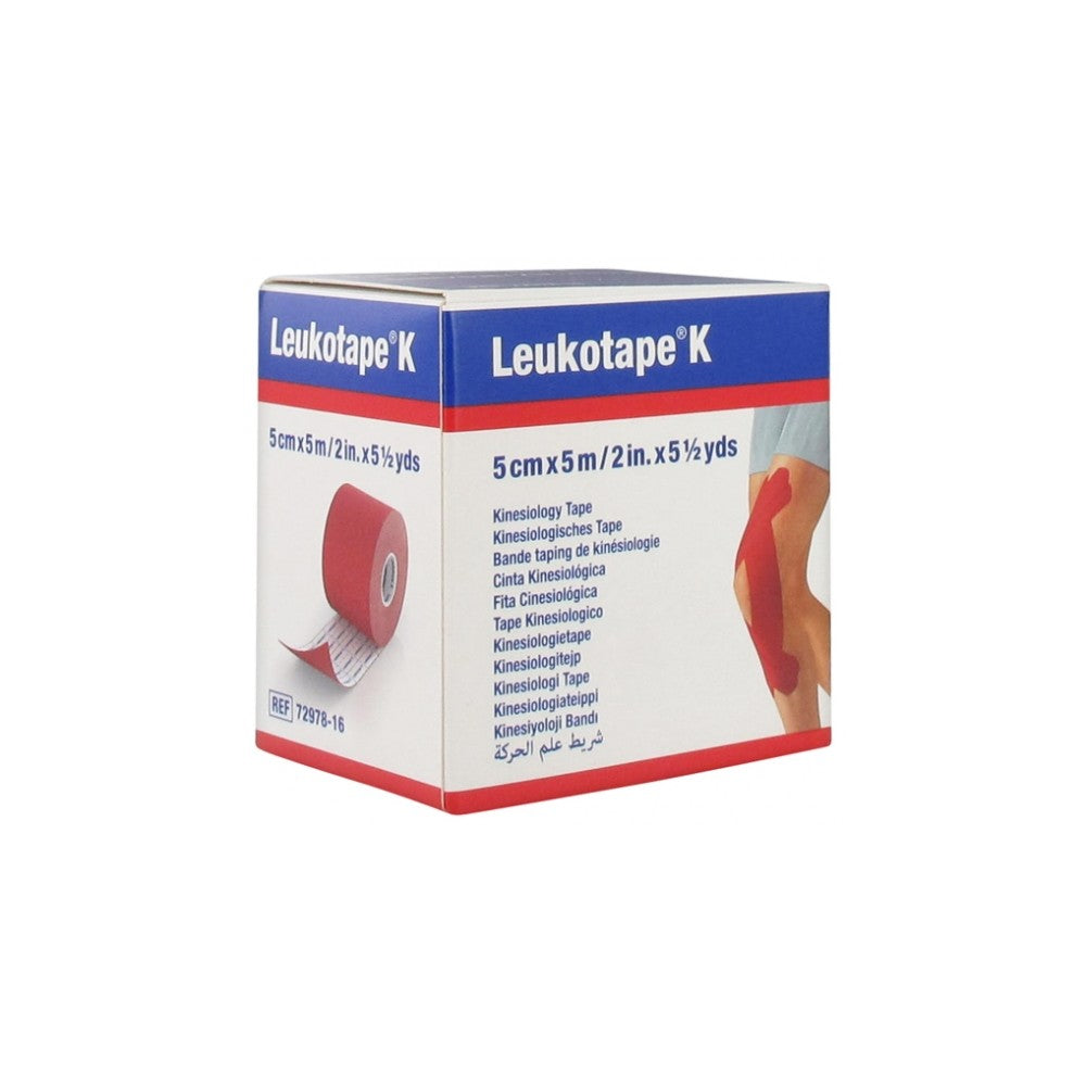 BSN Medical Leukotape K Benda Elastica Adesiva Rossa 5 cm x 5 m — Benda Elastica