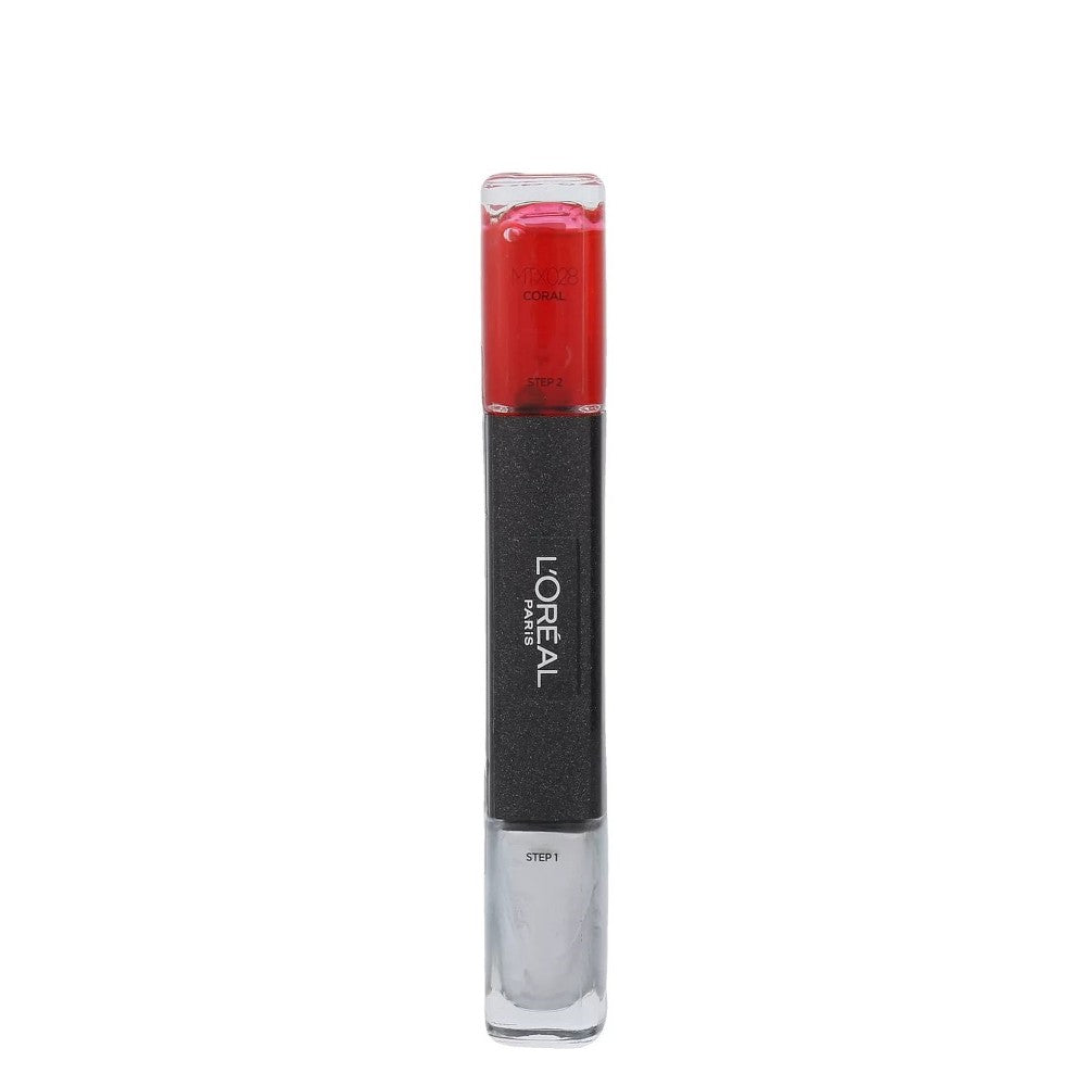 L'Oreal Paris 2 in 1 Infallible kynsilakka MTX 028 Coral 2 x 5 ml