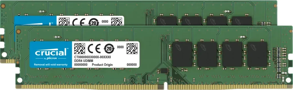 Crucial 16 Gt (2 x 8 Gt) DDR4 3200 MHz, CL22 -muisti, vihreä