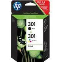 HP 301 -mustekasettipakkaus, 3 ml, musta/väri, 2 kpl