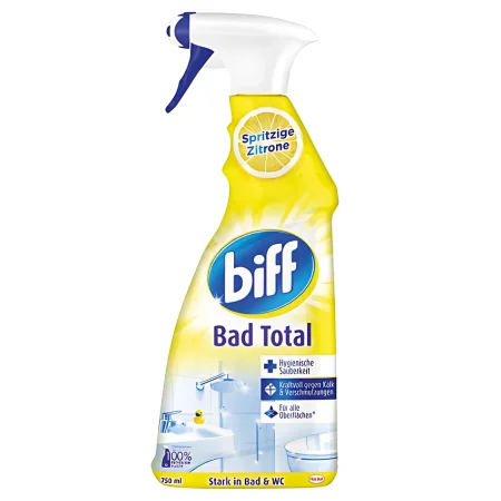 Biff Bath Total Kylpyhuoneen sitruunainen puhdistussuihke - 750ml