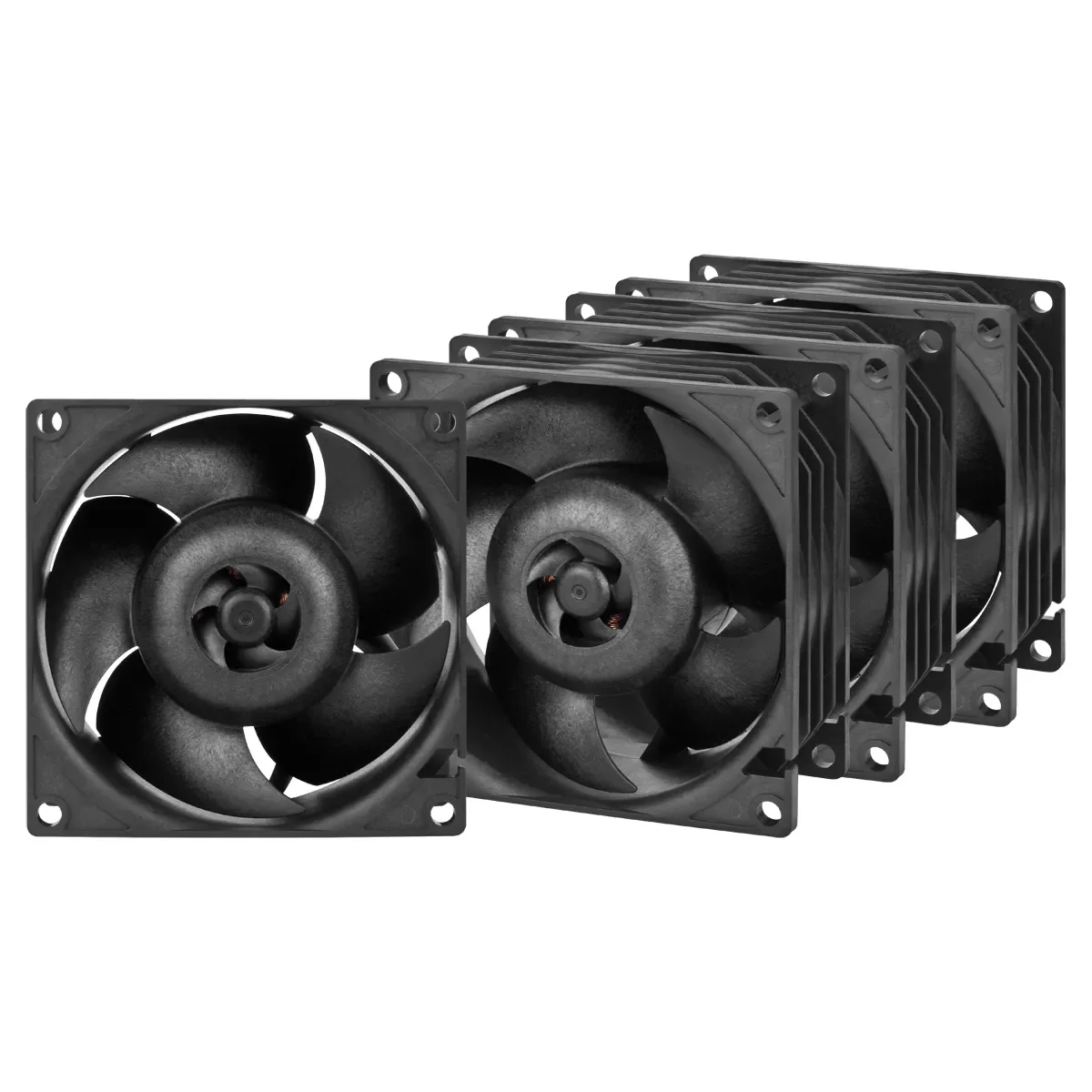 Arctic Server Fan S8038-10K - 4-pack - Kotelotuuletin - 80mm - musta