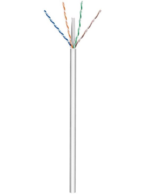 Goobay CAT 6 patchkabel, U/UTP, grå kopparledare (CU), AWG 23/1 (solid), halogenfri kabelhölje (LSZH)