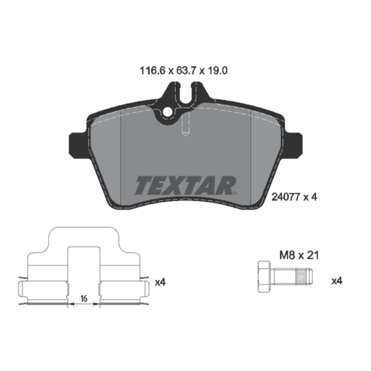 Jarrupalat, levyjarru TEXTAR 2407701