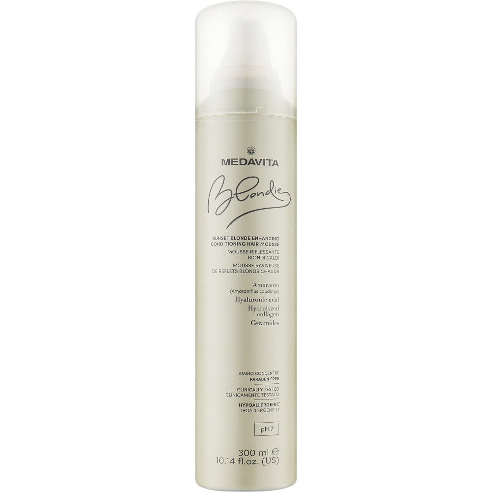 Medavita Blondie Sunset Blonde Enhancing Mousse -hoitoaine lämpimille vaaleille sävyille 300ml