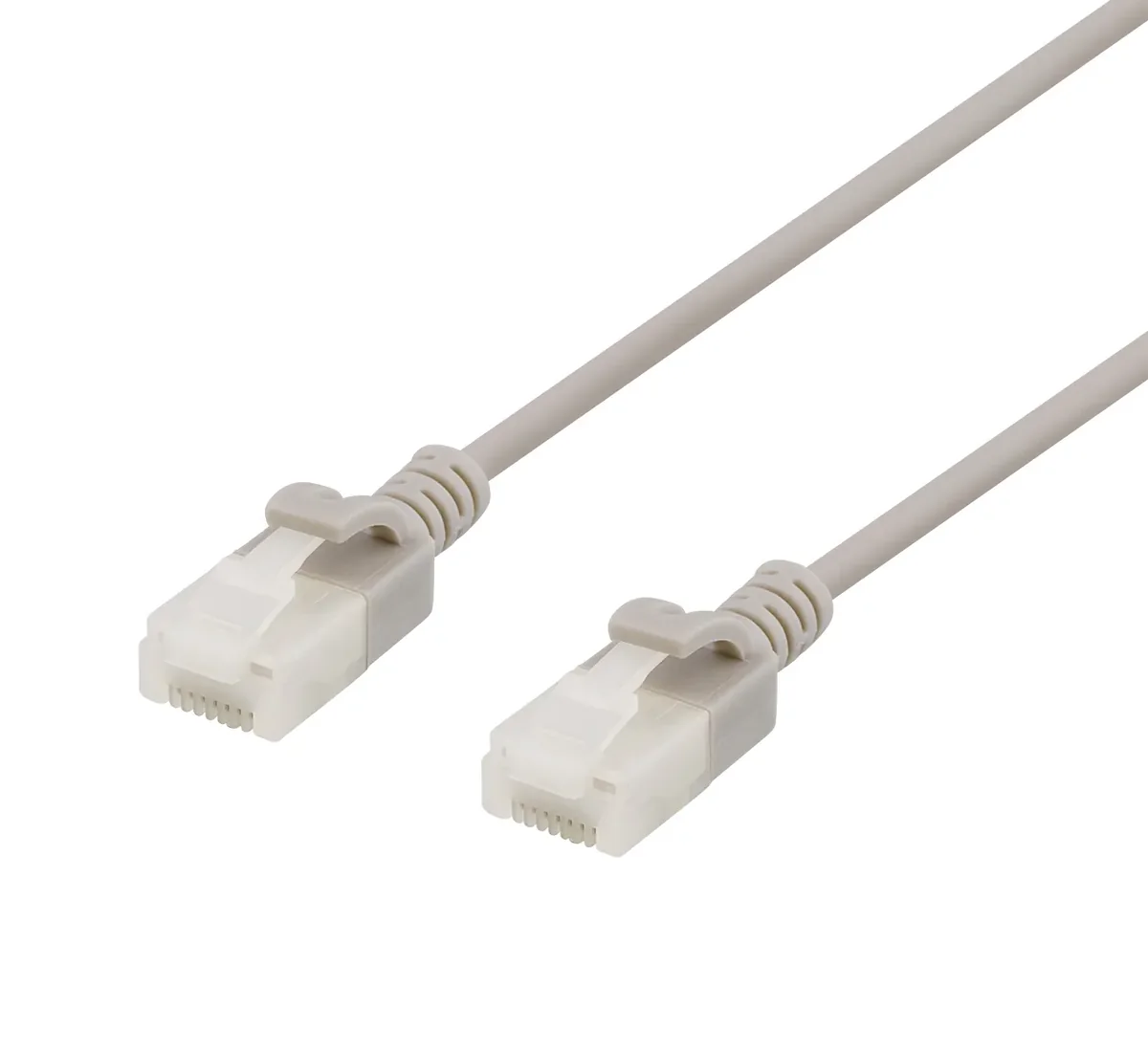 Deltaco Cat6a U/UTP RJ45 1m -verkkokaapeli, harmaa