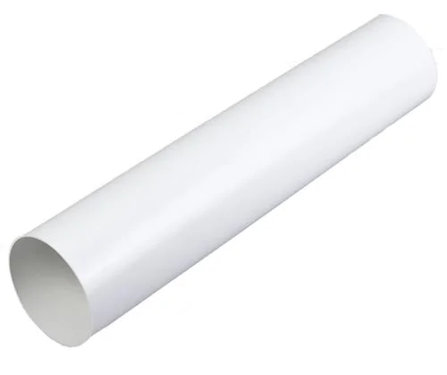 Duka Vent.rør Ø125X500MM - Hvid Plast fremstilles i 2mm pvc