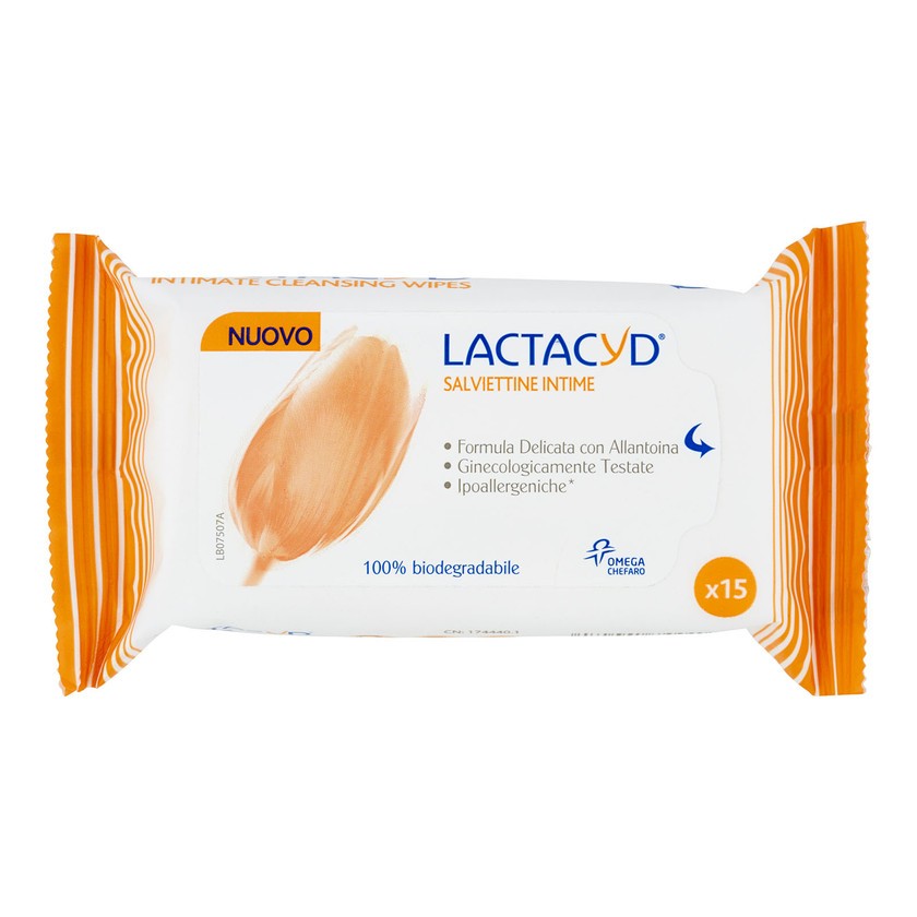 Lactacyd Hellävaraiset intiimipyyhkeet 15 kpl