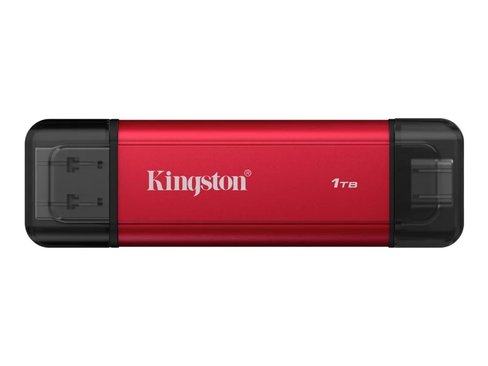 Kingston Technology 1TB Kannettava SSD Dual USB-A/C, jopa 1050MB/s USB 3.2 Gen 2, 1 TB, USB Type-A / USB Type-C, 3.2 Gen 2 (3.1 Gen 2), 1050 MB/s, musta, Punainen