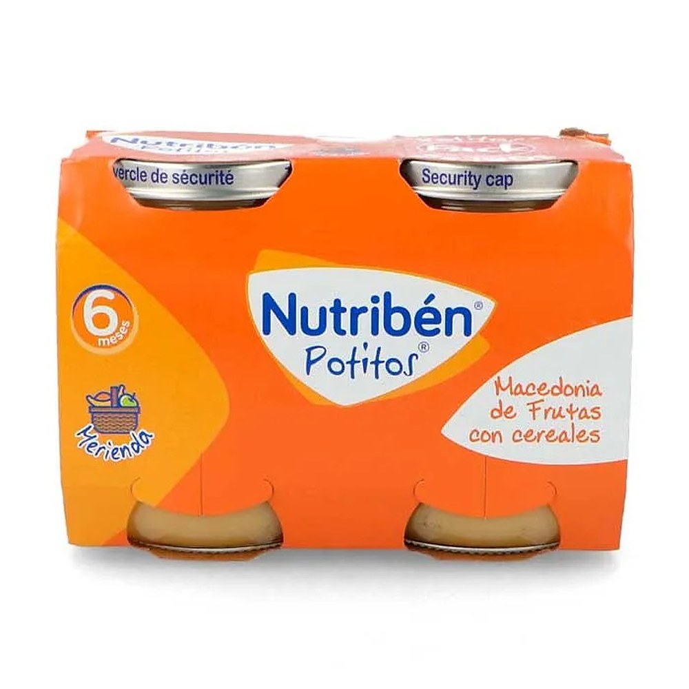 Nutribén Potito Makedonia hedelmät ja viljat 2x190g