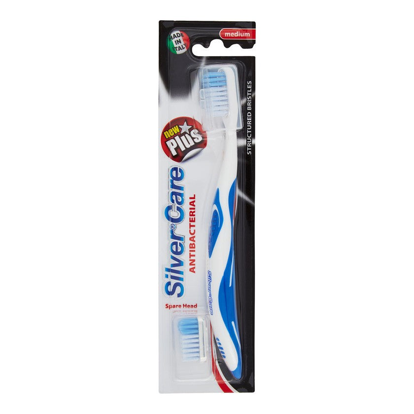 Silver Care Spazzolino Plus Medio + Ricambio — Spazzolino da denti
