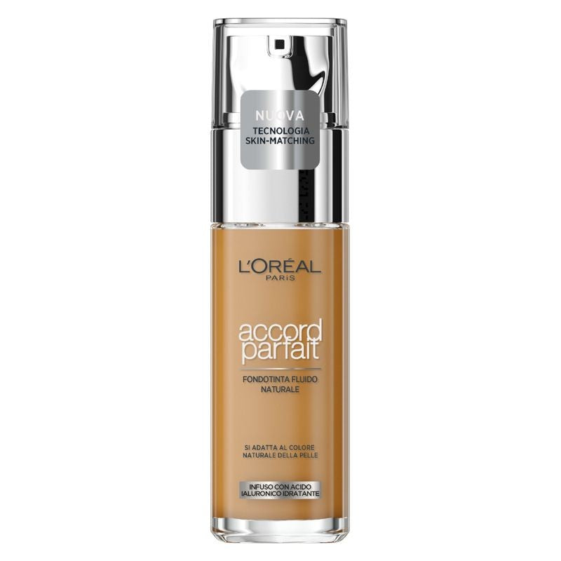 L'Oréal Accord Parfait Fluid Effect Foundation Naturale 8D - Golden Cappuccino (30 ml)