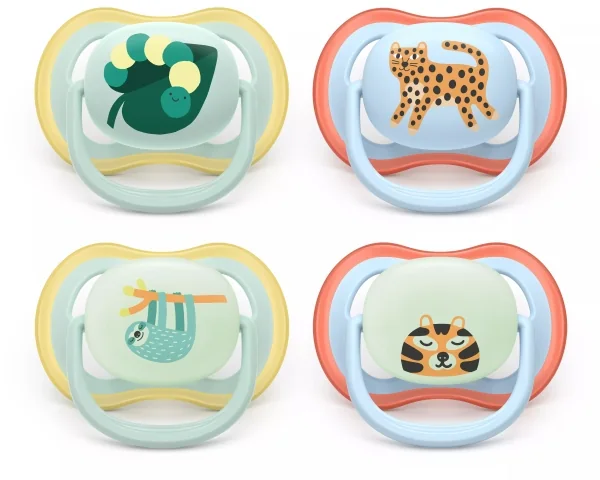 Philips AVENT Pacifier SCF087/22 ultra air day and night, Perinteinen vauvantutti, Hampaita hoitava, Silikoni, Poika/tyttö