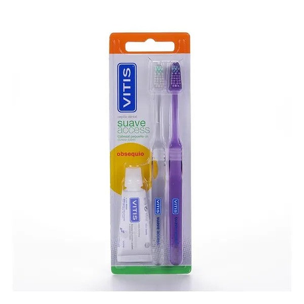 Vitis Double Set Den Access Soft Toothbrush -hammastahna