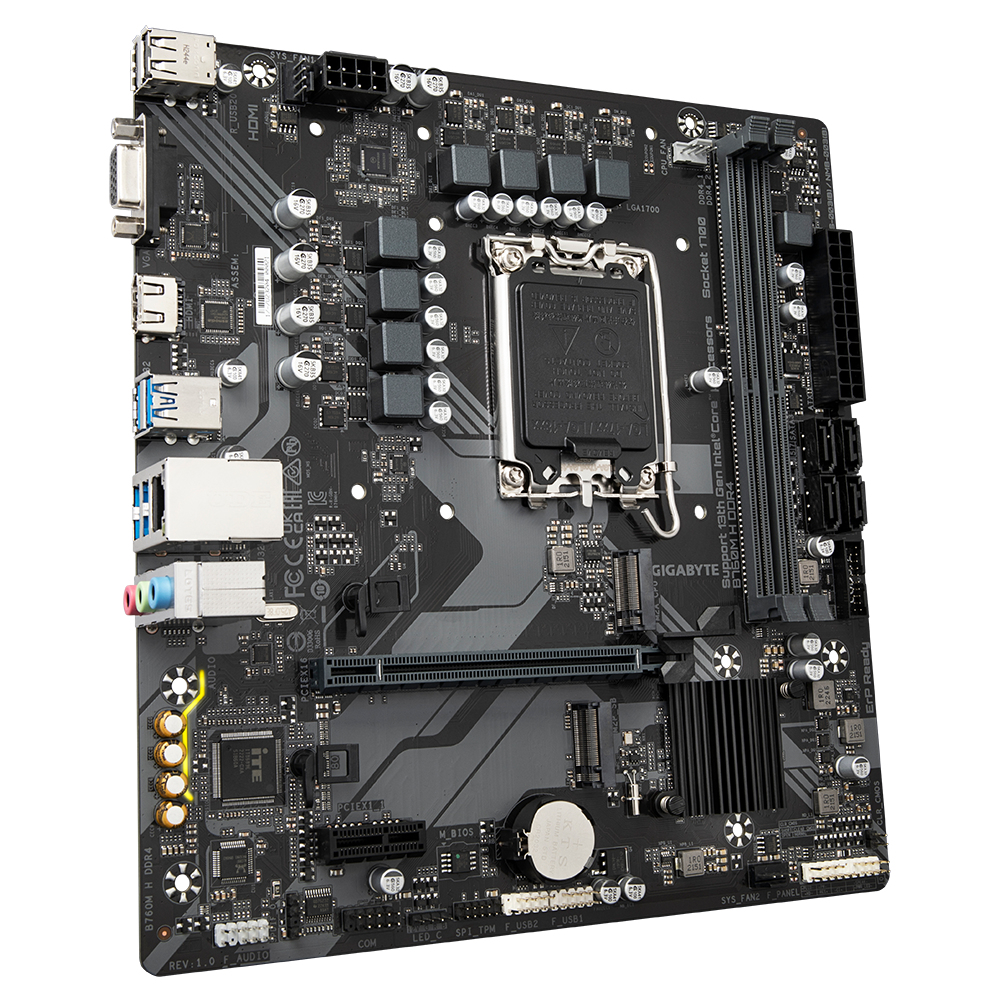 Gigabyte B760M H DDR4 LGA1700 mATX -emolevy