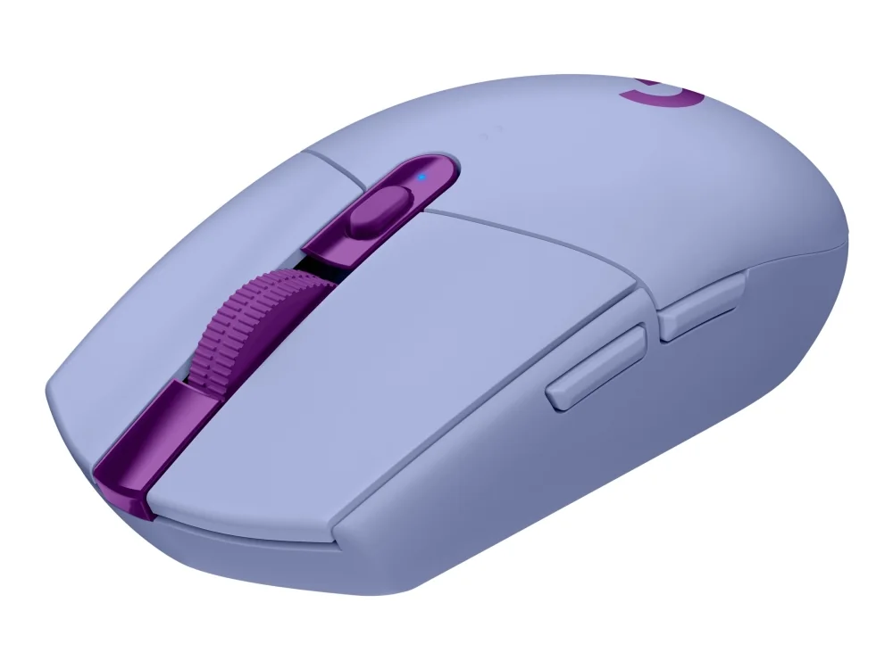 Logitech G305 LIGHTSPEED - Lilakki - Pelihiiri - Optinen - 6 painiketta - Violetti RGB-valolla