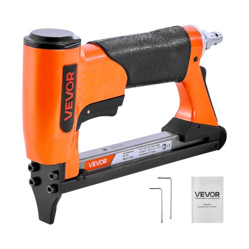 VEVOR Pneumatic Staple Gun, 22 Gauge Air Upholstery Stapler for 71 Series Fine Wire Staples 9.5mm Crown 6-16mm Length, Max 180PCS Loading Air Staple Gun for Upholstering, Woodworking, DIY Projects