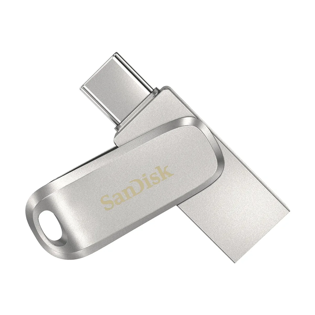SanDisk Ultra Dual Drive Luxe, 1 TB, USB Type-A / USB Type-C, 3.2 Gen 1 (3.1 Gen 1), 150 MB/s, Taittuva, Ruostumaton teräs