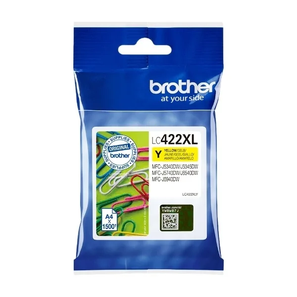 Brother Muste, Keltainen, Xl 1500 Sivua – Mfc-j5340dw