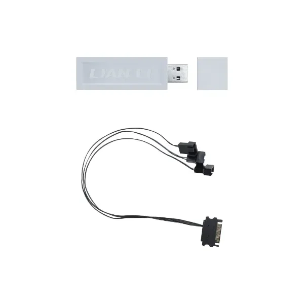 Lian Li RF-T-W, Osoitteellinen RGB-ohjain, Valkoinen, 1 kpl