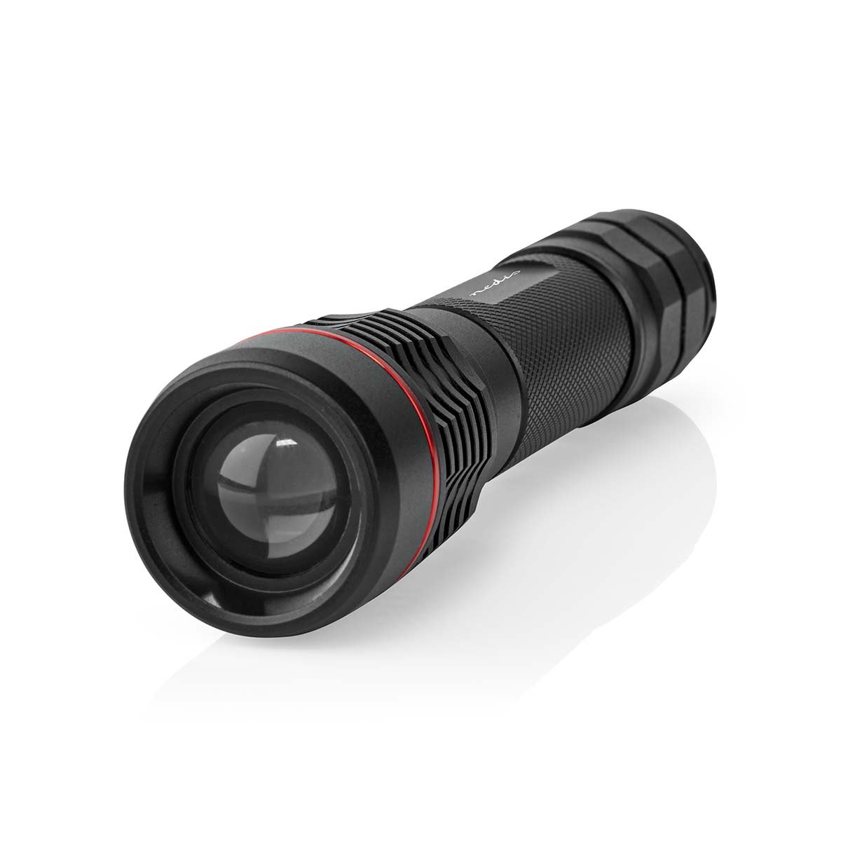 Nedis LED Taskulamppu | Paristokäyttöinen | 3.7 V DC | 10 W | 1x 18650 | Ladattava | Nimellisvaloteho: 1000 lm | Valoalue: 200 m | Säteen kulma: 10 °