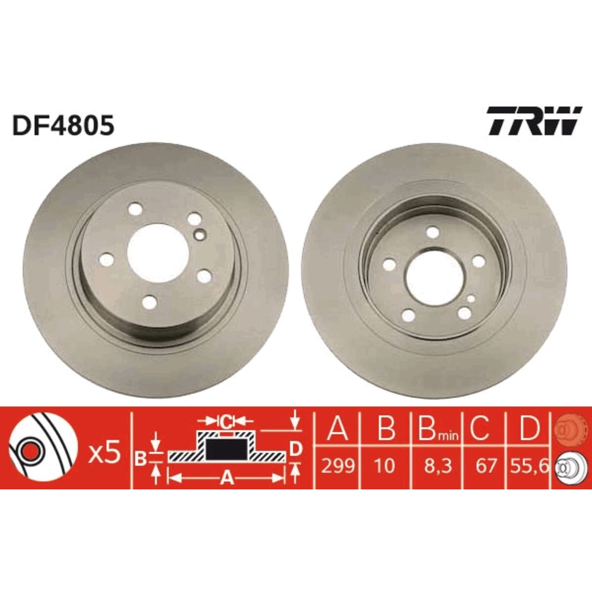 Jarrulevy TRW DF4805