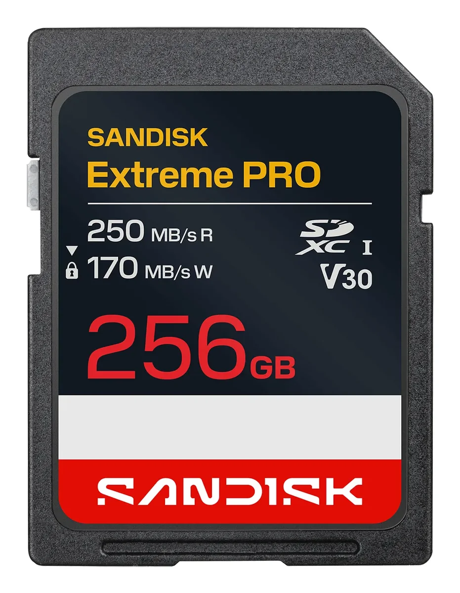 SanDisk Extreme PRO 256 Gt SDXC UHS-I U3 V30 A2 -muistikortti, musta