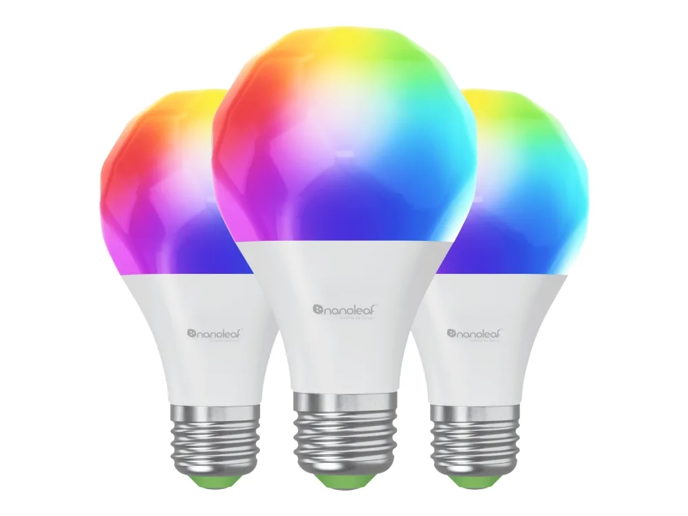 Nanoleaf Essentials Matter - LED-lamppu - muoto: A60 - E27 - 8,5 W - luokka F - RGBCW-valo - 2700-6500 K (3 kpl)
