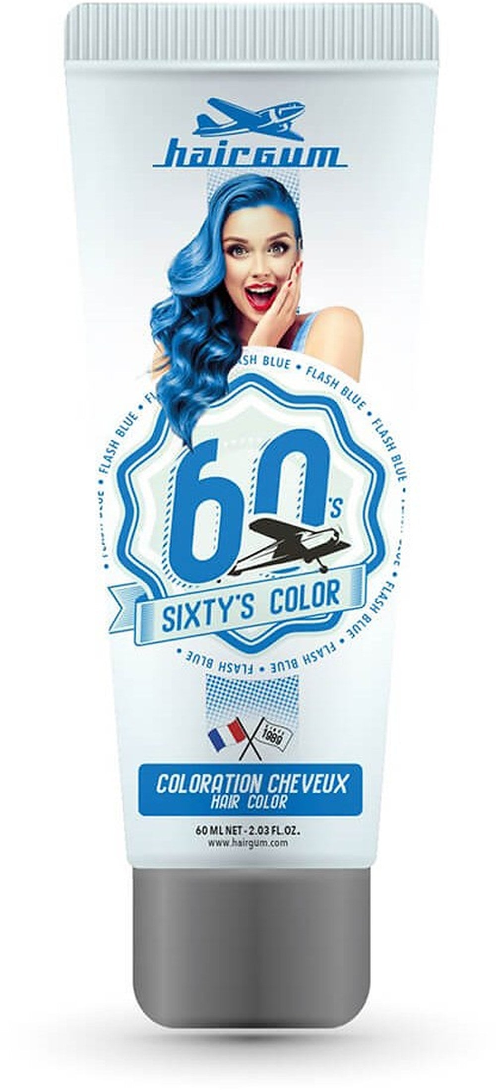 Hairgum Sixty's Hair Color Flash Blue