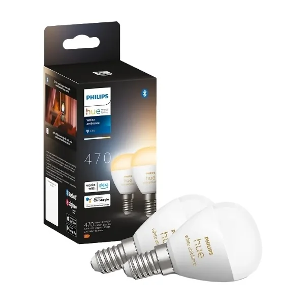 Philips Hue White ambiance Krone - E14 polttimot - 2 kpl