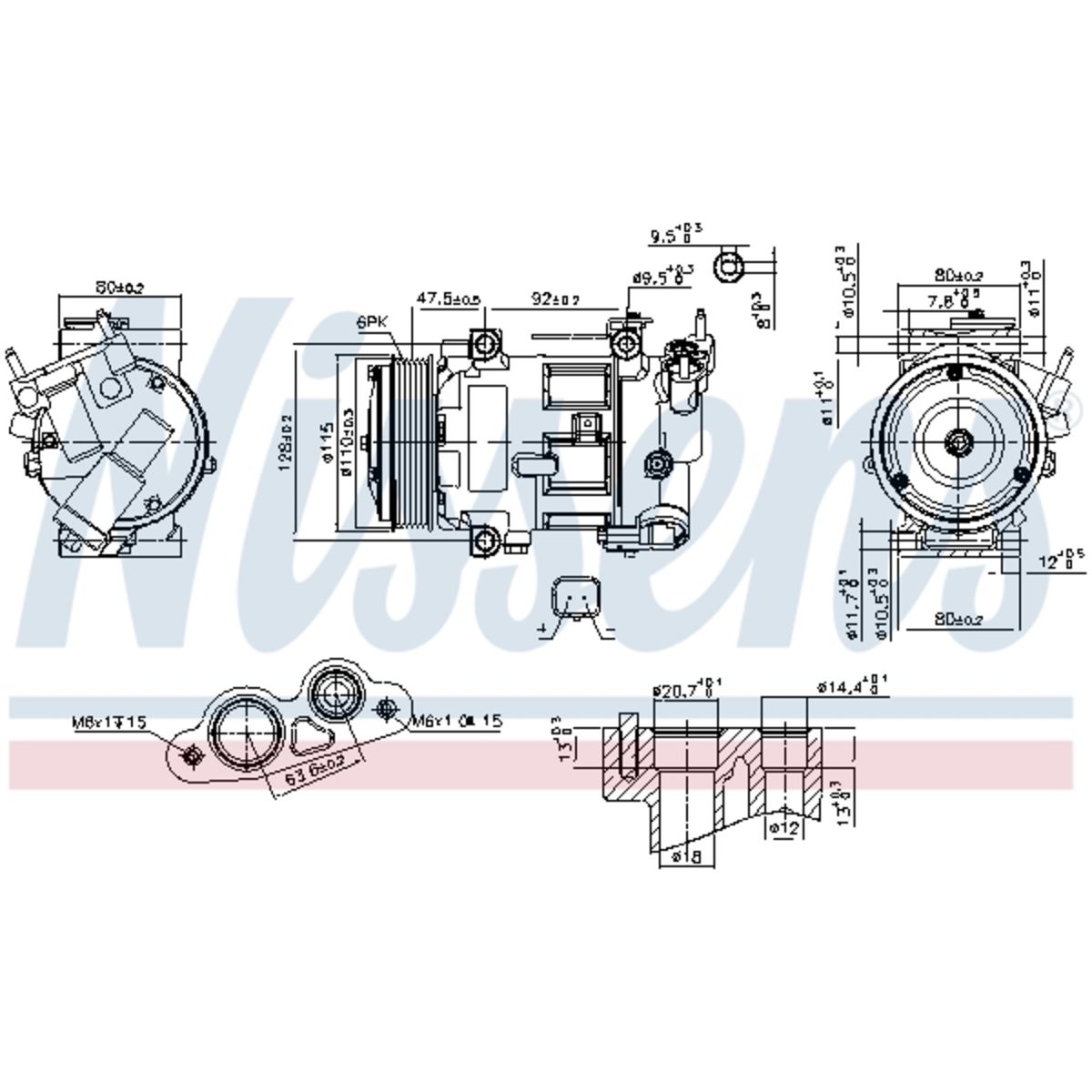 Ilmastoinnin kompressori NISSENS 890606
