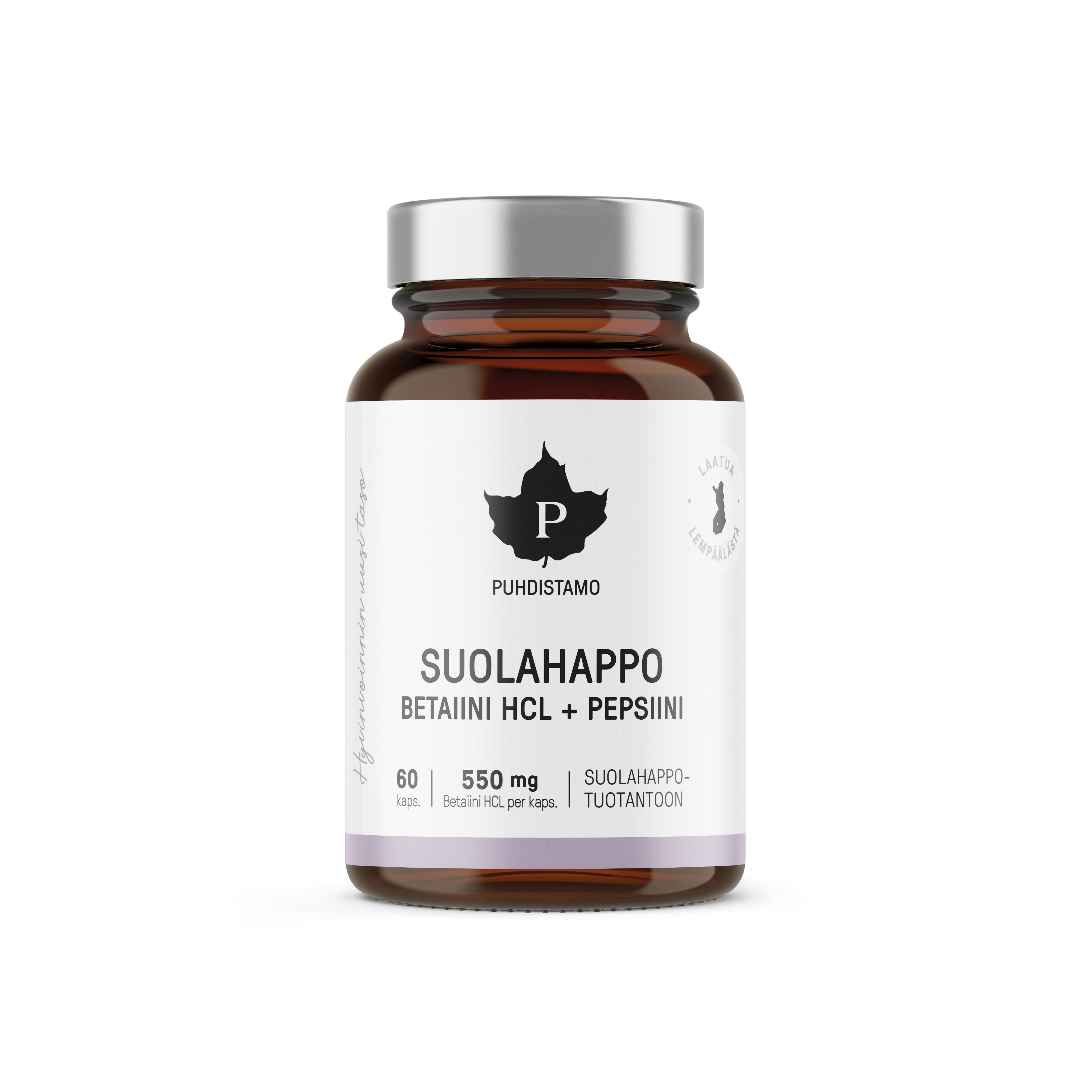 Puhdistamo Betaine HCL -Suolahappo 60 kaps