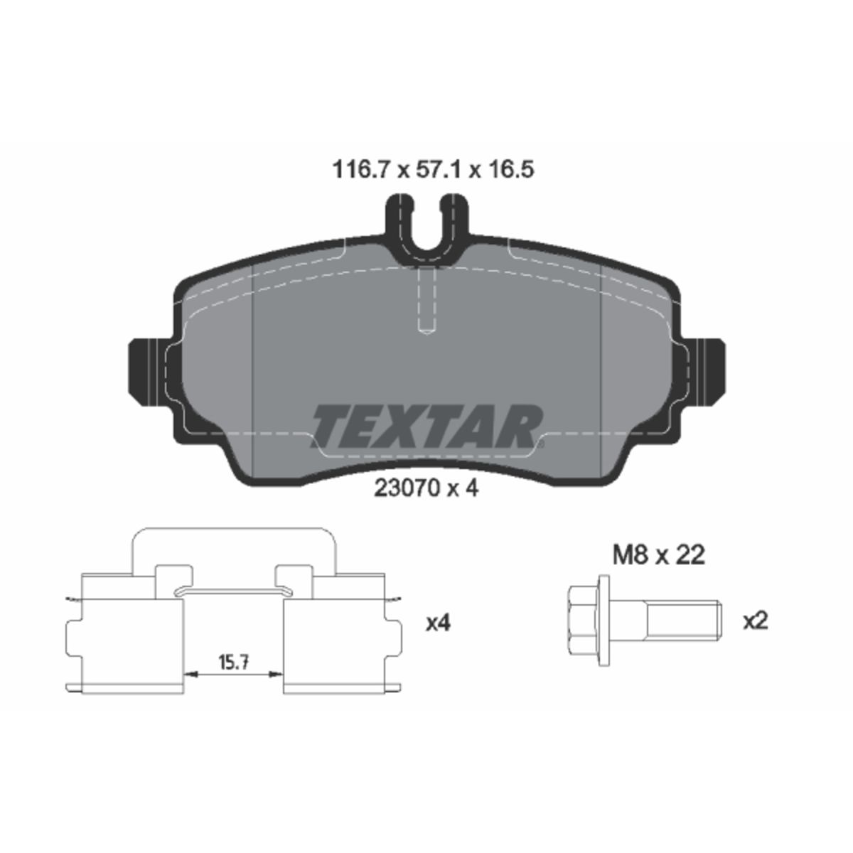 Jarrupalat, levyjarru TEXTAR 2307003