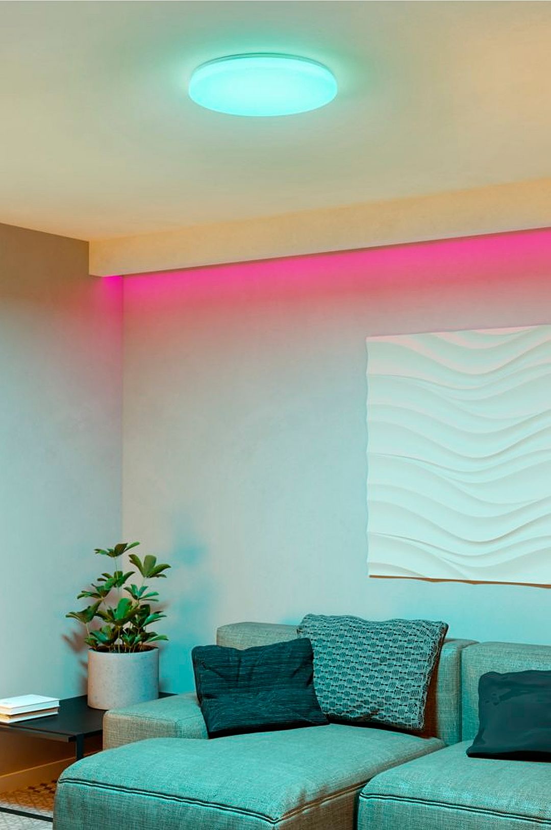 EGLO FRANIA-Z Matter ceiling lamp Ø430 mm LED RGB/CCT white