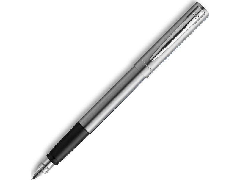 Waterman Allure Fountain Pen | Stainless Steel | Fine Nib | Blue Ink