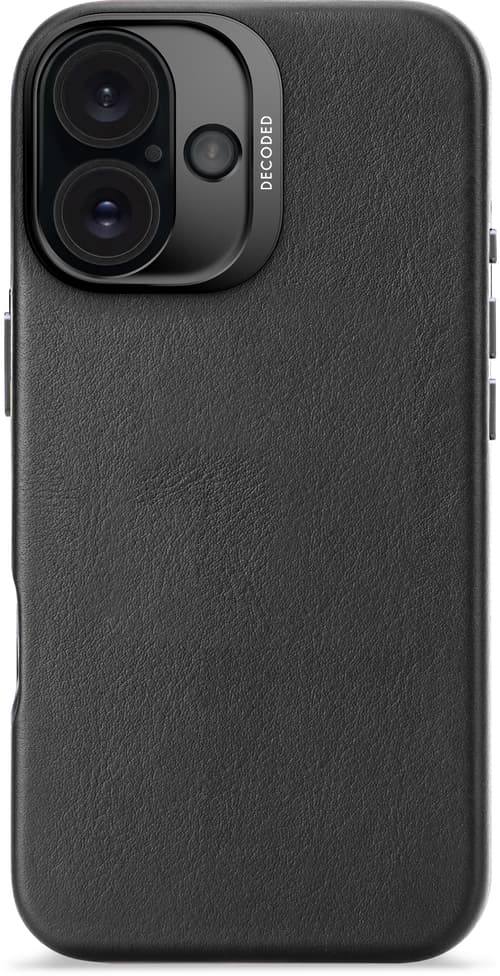 Decoded Leather Backcover Iphone 16 Musta